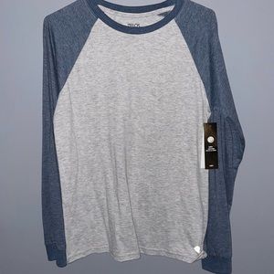 Zelos, Boys Youth XL, Grey with Heather Blue Long-sleeves